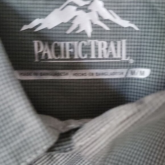 Pacific Trail Mens Shirt Medium Green UPF 30 Moisture Wicking Outdoor Hiking NWT - Picture 3 of 13